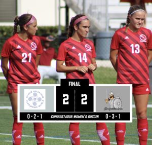 Women’s soccer settles for draw versus Banyans 2-2. (Sept. 11, 2023)