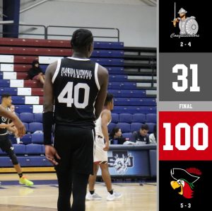 Barry prevails over Conquistadors 100-31 graphic.