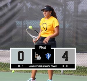 Conquistadors drop match to Lynn 4-0 graphic.