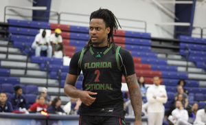 FNU men's basketball player Gary Adams at St. Thomas University.