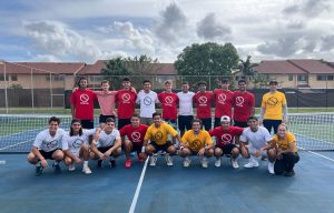 Group photo of FNU men's tennis team.